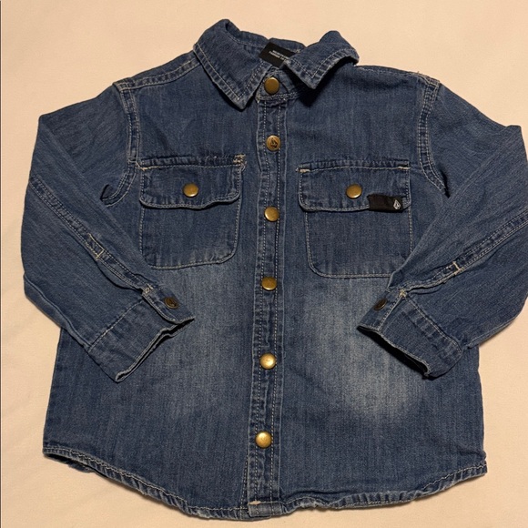 Volcom Other - Volcom Kids Dark Blue Denim Shirt